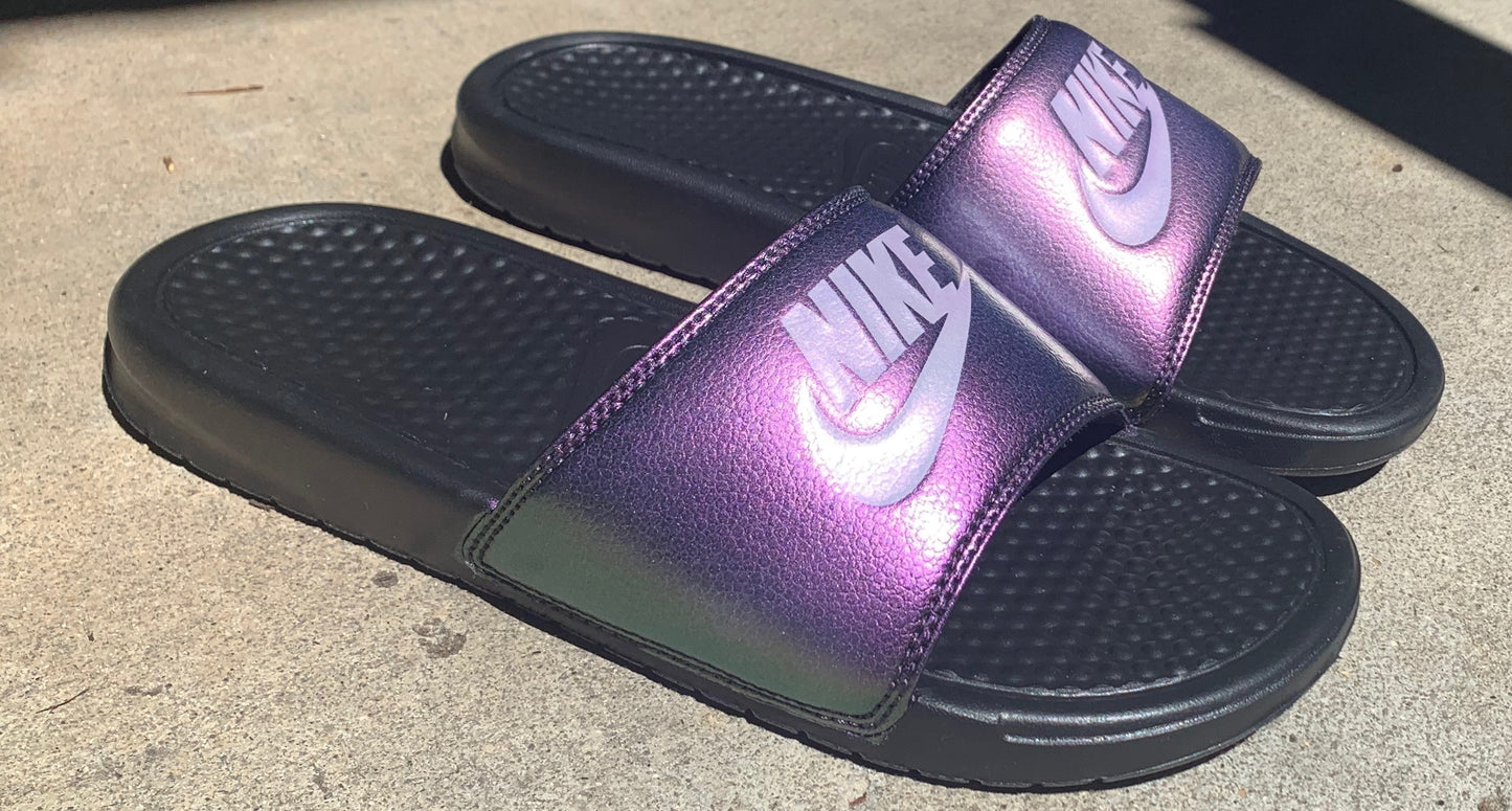 Custom Nike Slides - Chameleon